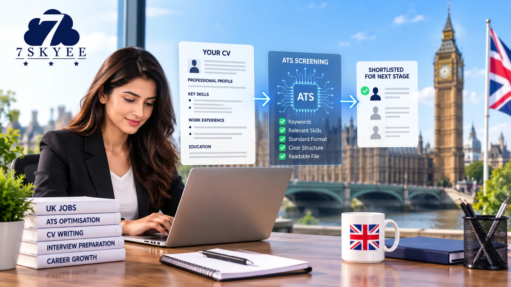 ATS-friendly CV for UK jobs showing CV screening and shortlisting