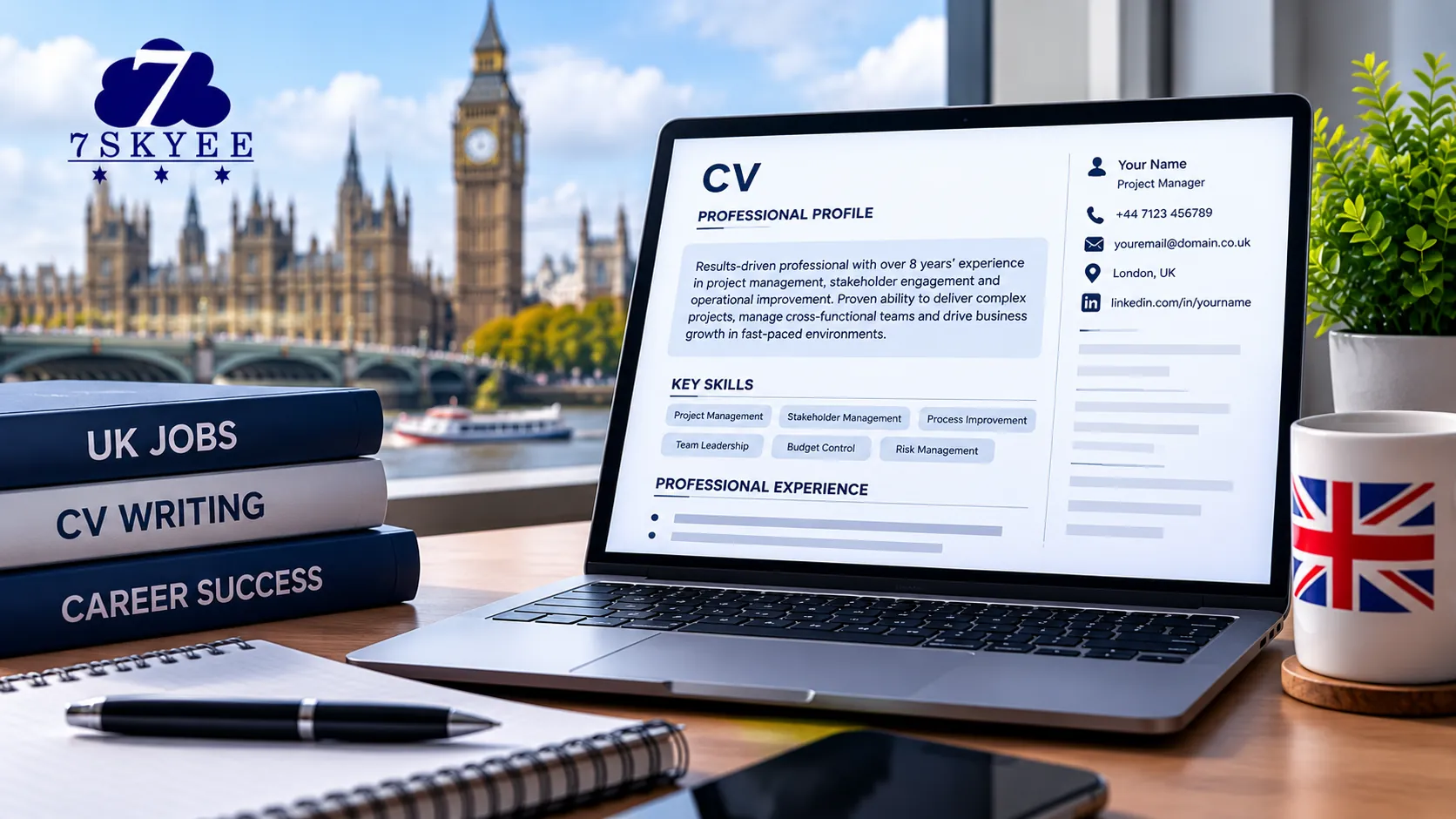 Professional CV personal profile for the UK job market