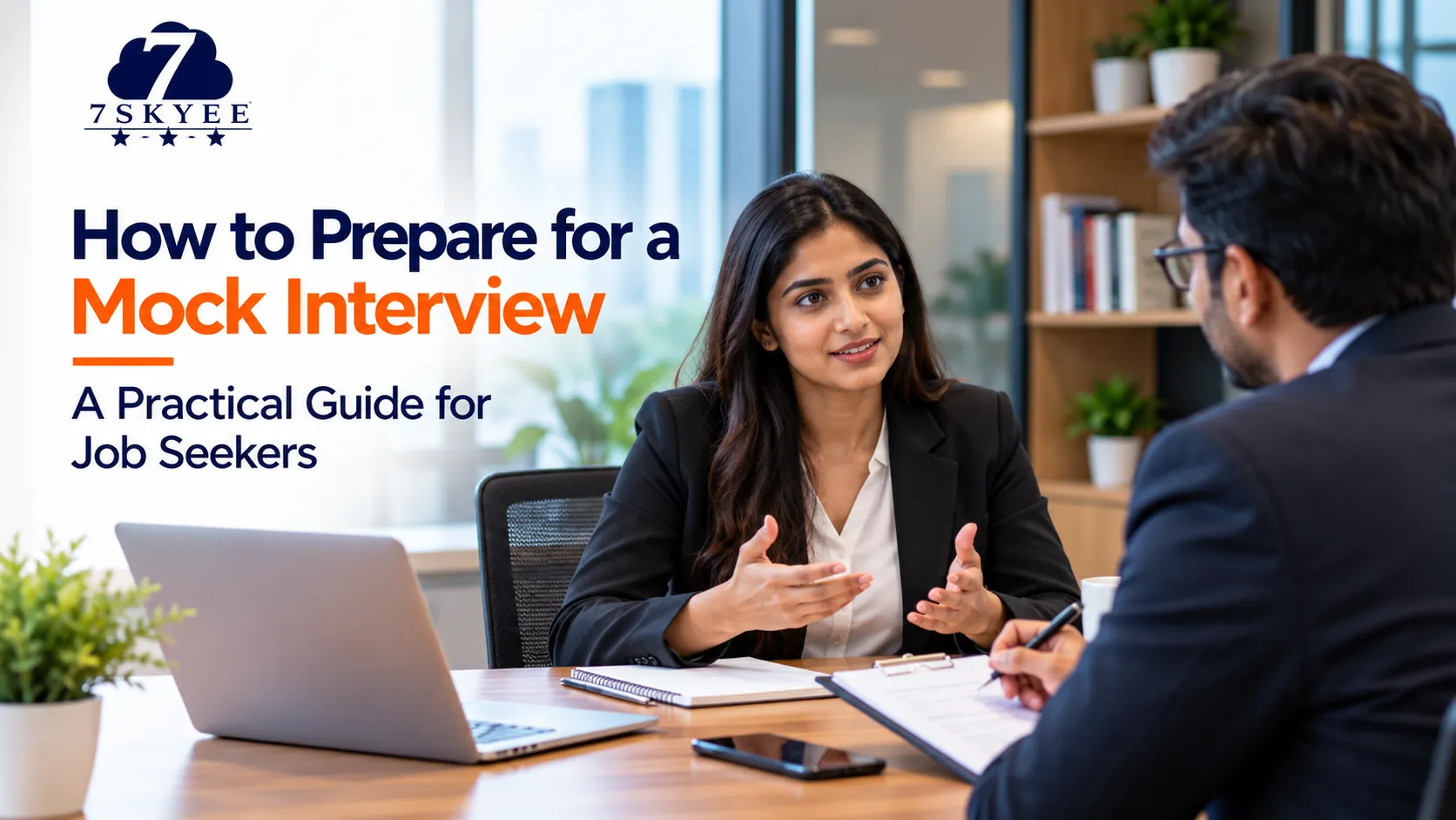 Candidate practising for a mock interview with a professional interview coach. Placement: Below the H1 title and before the opening paragraph.