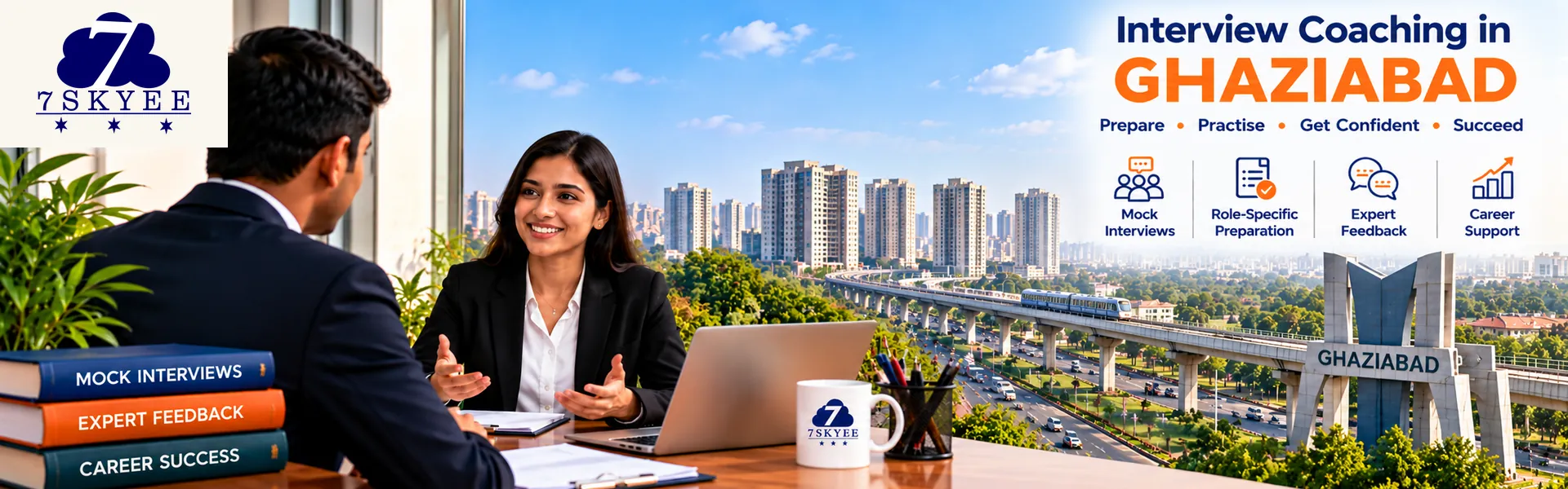 7Skyee interview coaching in Ghaziabad with mock interview practice, role-specific preparation and professional feedback