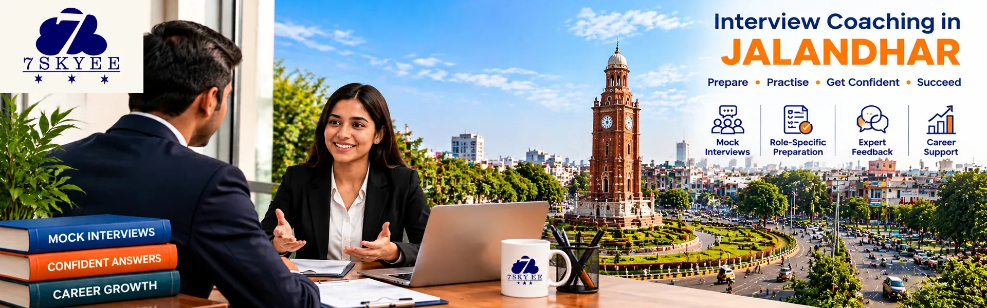 7Skyee interview coaching in Jalandhar with mock interview practice, role-specific preparation and professional feedback