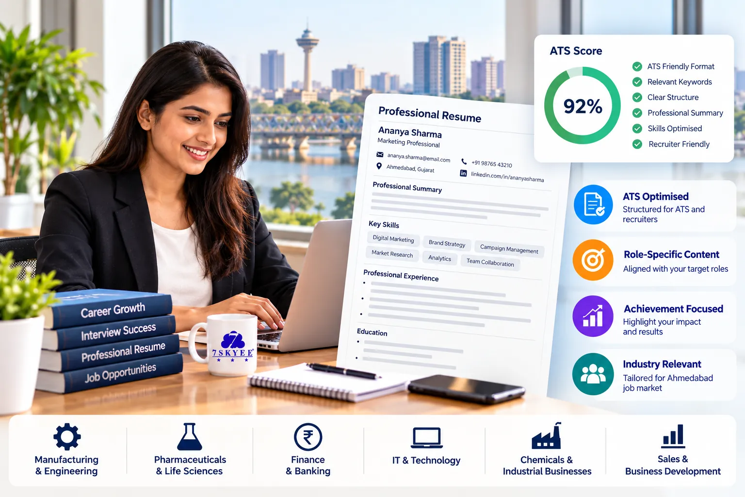 ATS-friendly resume writing and professional resume review in Ahmedabad