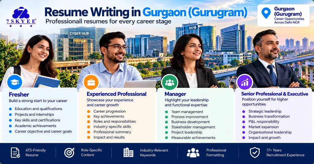 Resume Writing in Gurgaon (Gurugram) 7Skyee