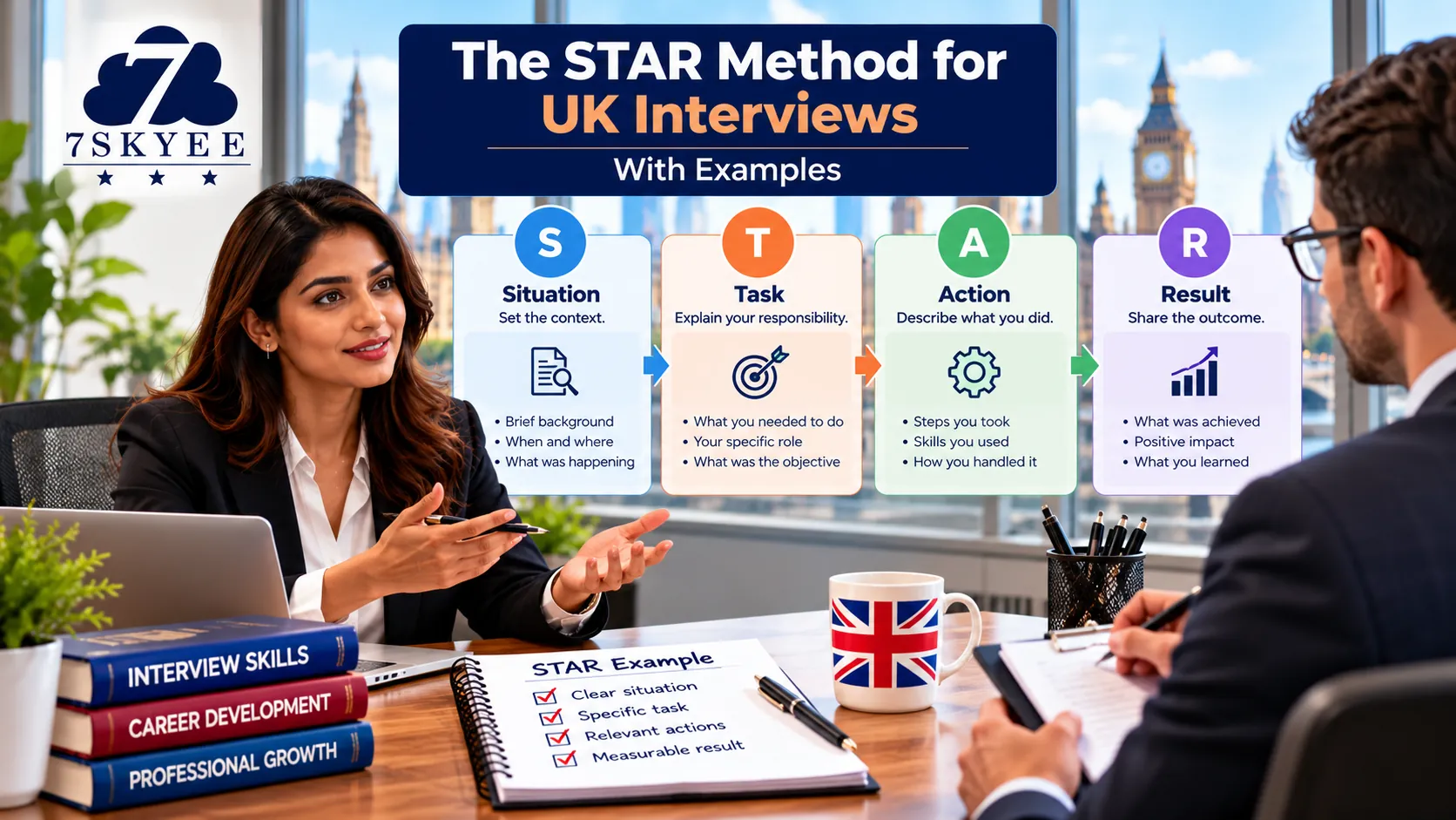 The STAR Method for UK Interviews — With Examples 7Skyee