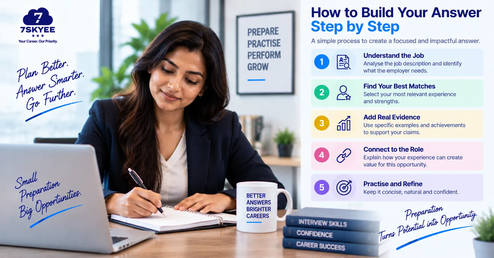 Step-by-step process for building a strong interview answer