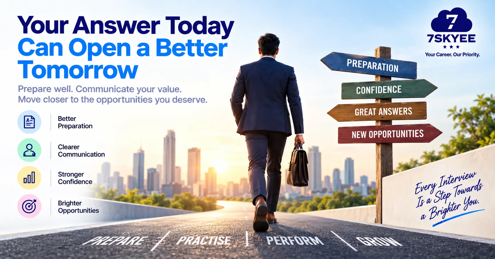 Professional moving towards a new career opportunity after successful interview preparation