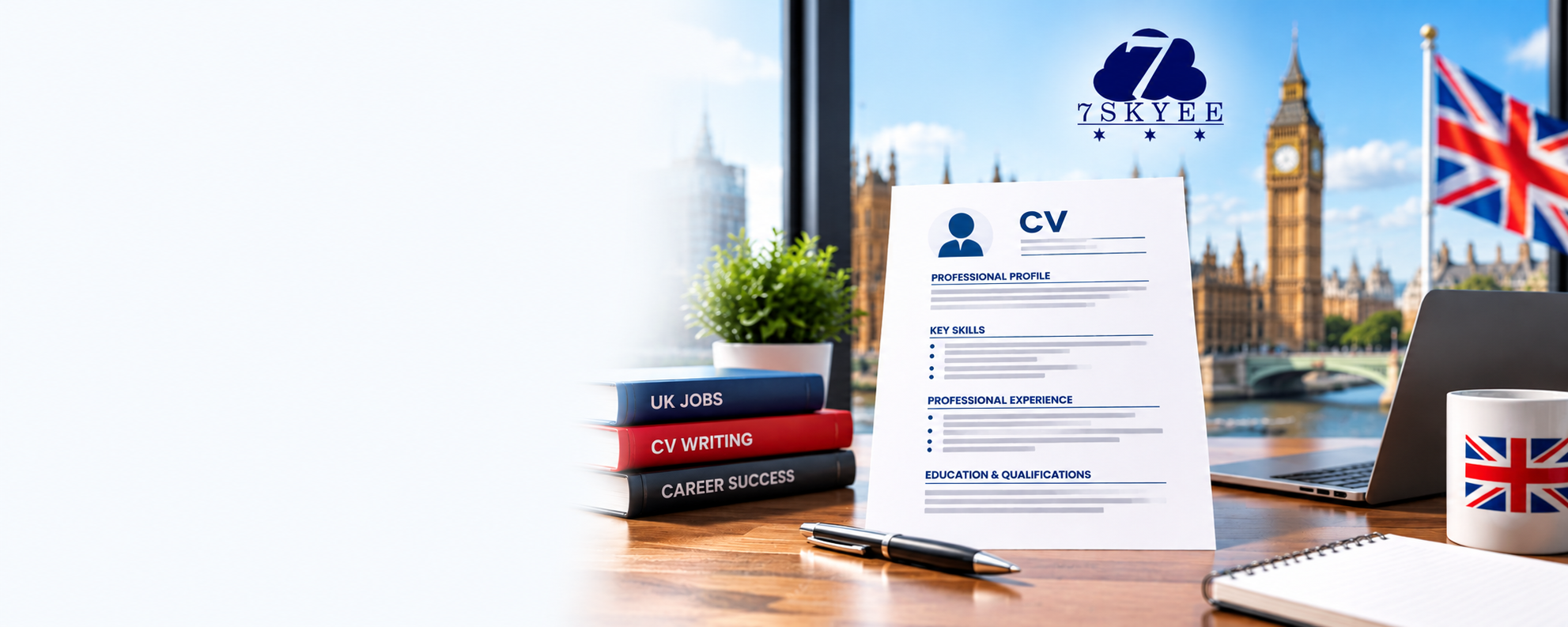 Professional CV writing service for the UK job market by 7Skyee