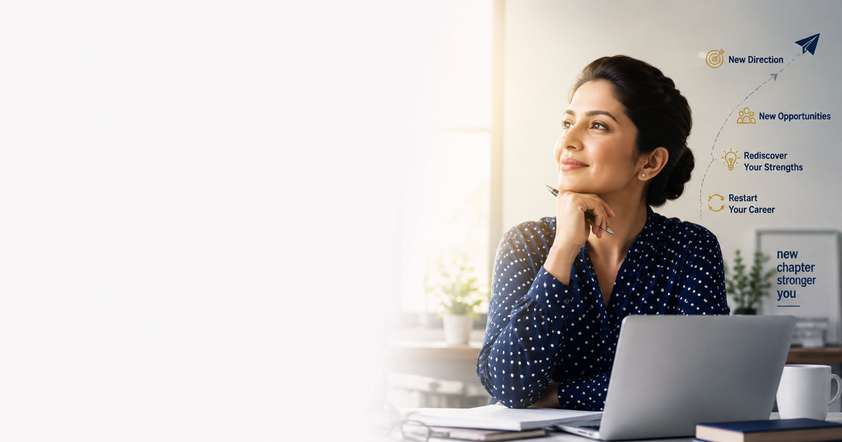 Confident professional returning to work